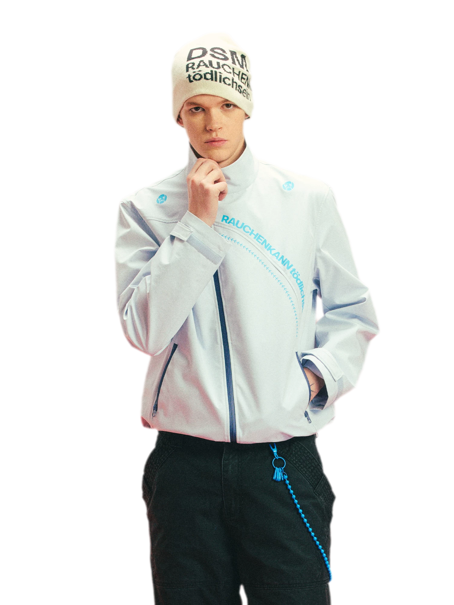 Teflon Stand-Collar Windbreaker Jacket
