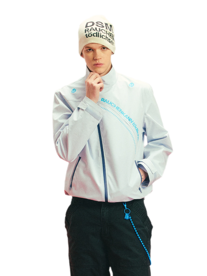 Teflon Stand-Collar Windbreaker Jacket