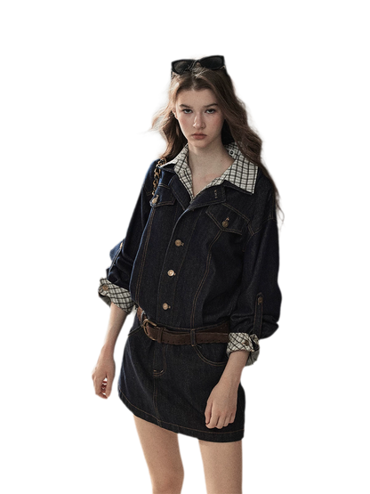Stonewashed Denim Shirt Dress