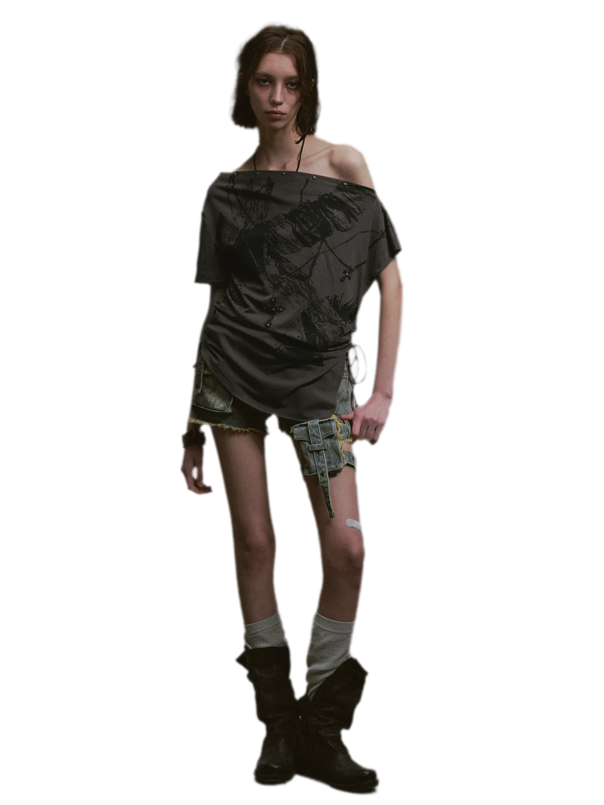 Distressed Punk Shoulder Tee