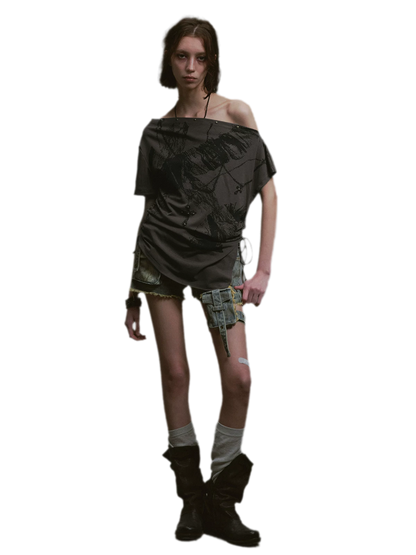 Distressed Punk Shoulder Tee