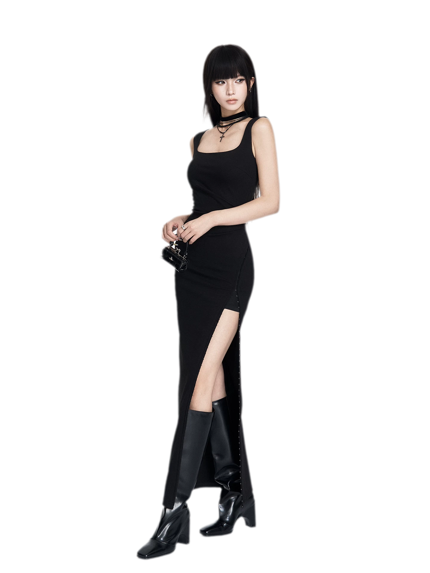 Ruching Strapless Fitted Long Dress