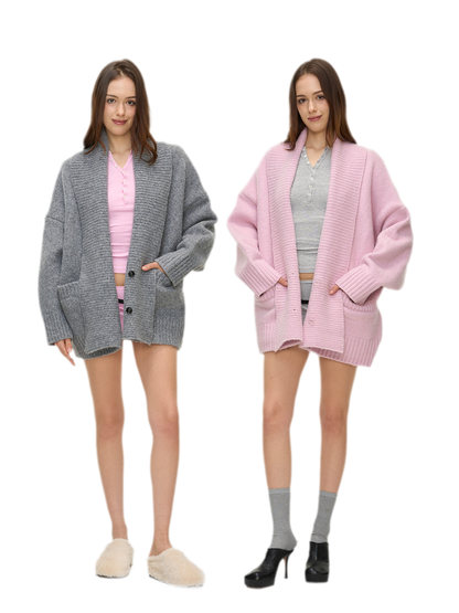 Dense Knit Shawl Cardigan