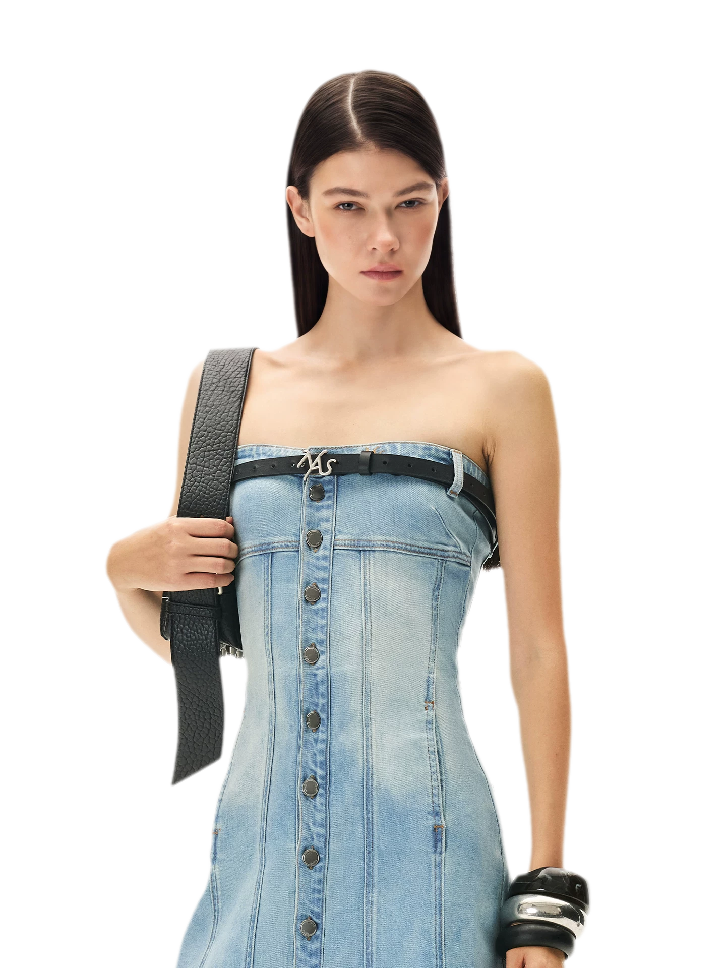 NAWS Washed Sculpted Denim Midi Dress – CHINASQUAD