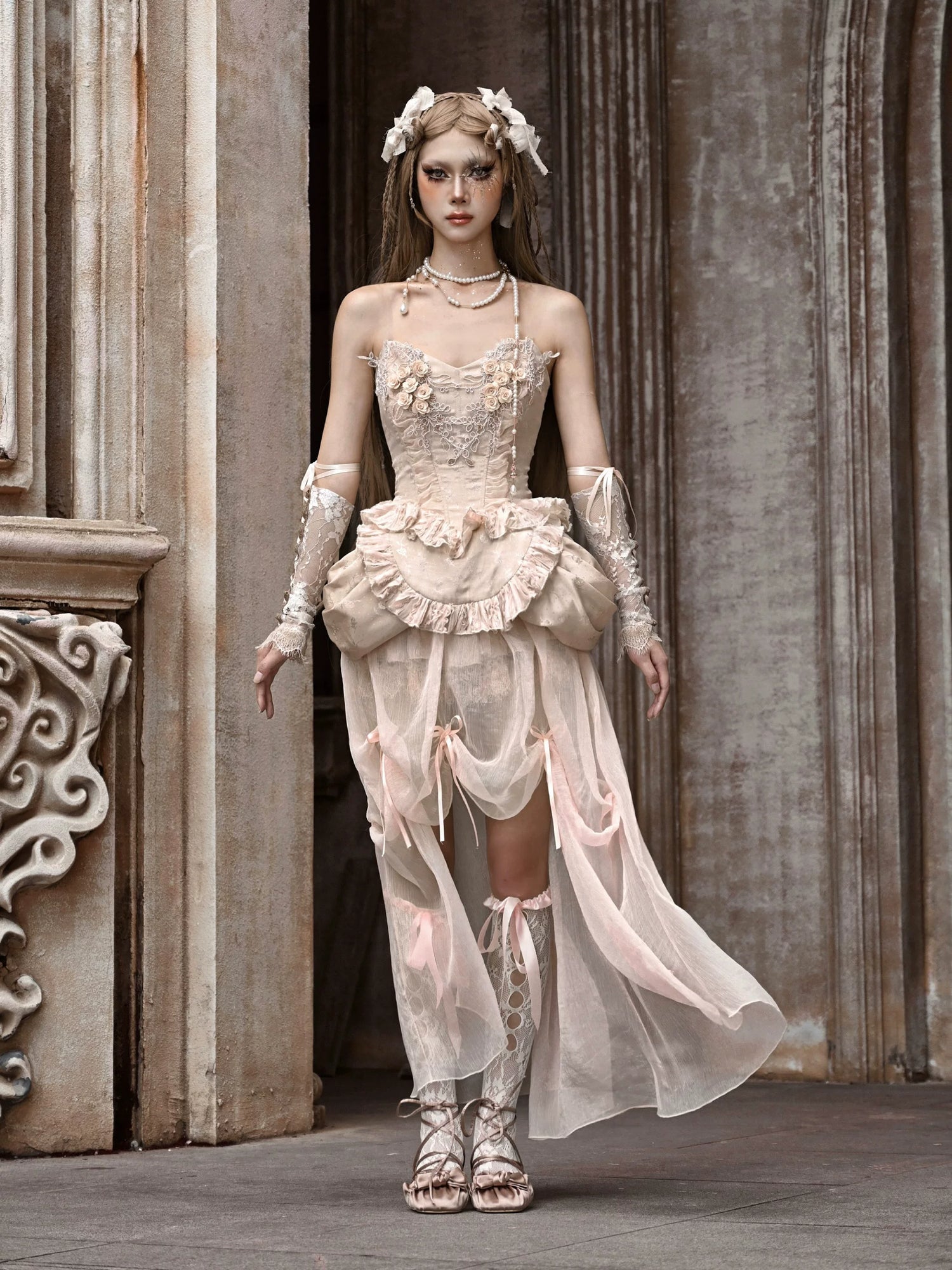 Jacquard Rococo Corset Dress