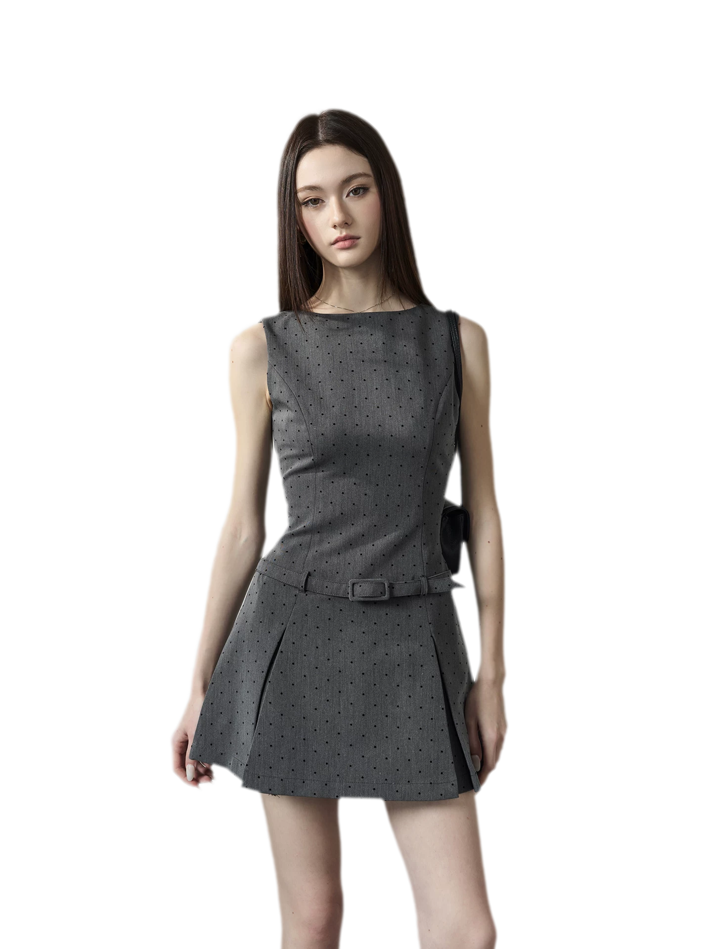 Polka Dot Vest Dress