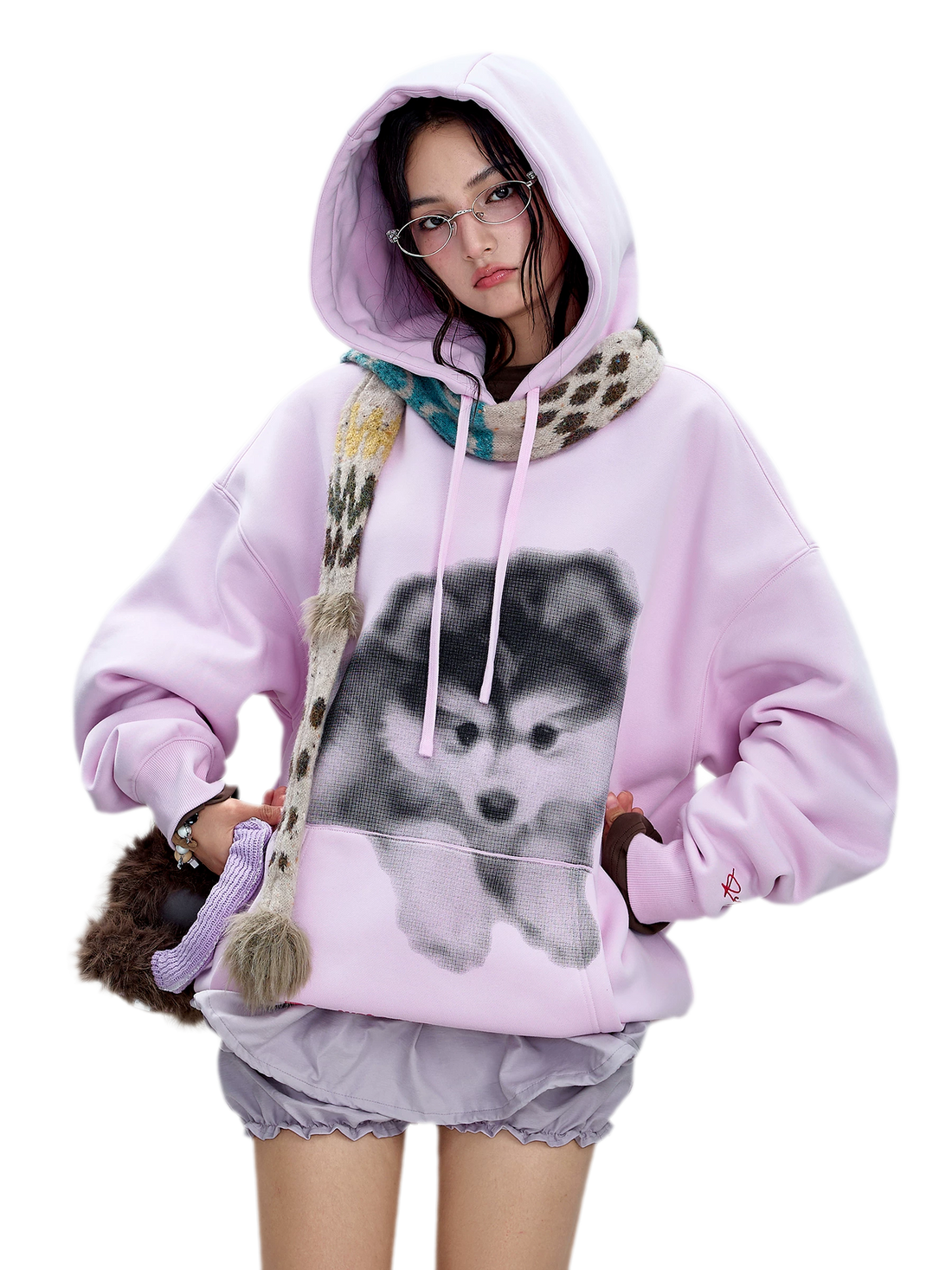 Brushed Fleece Hooded Pullover