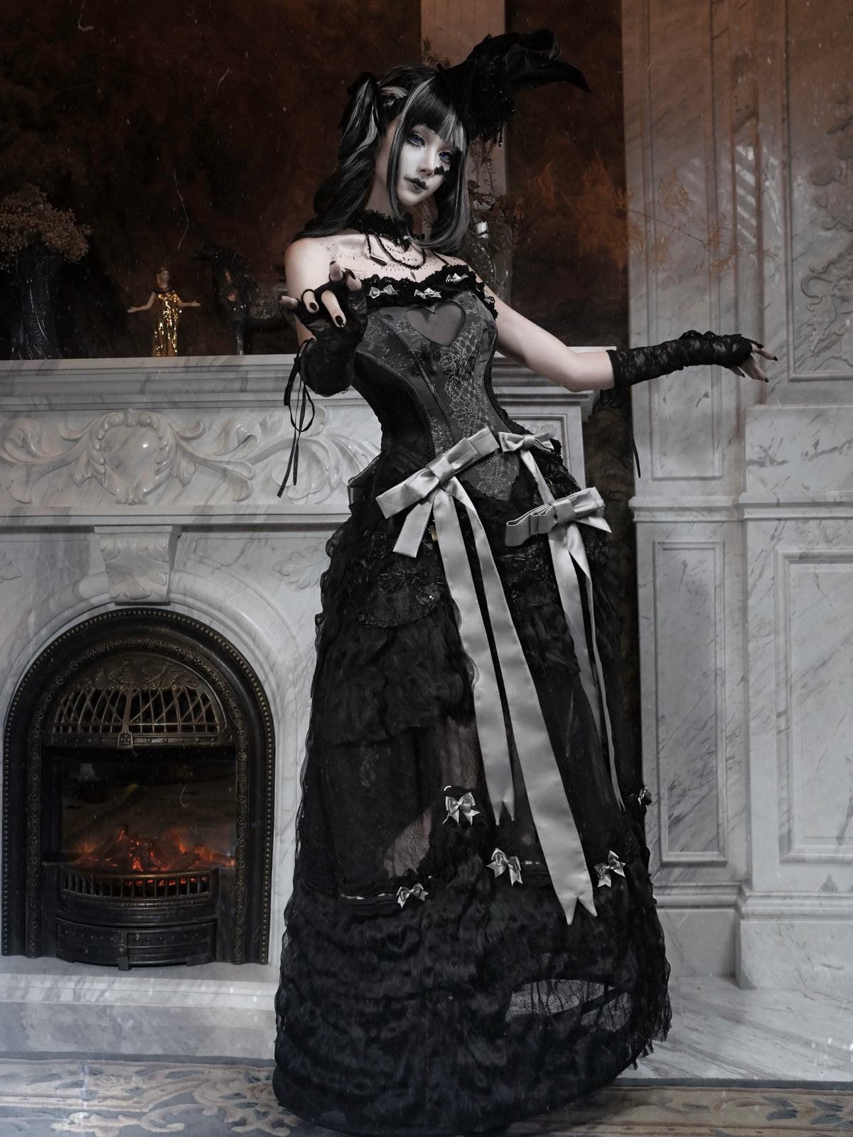 Gothic Heart Fishbone Corset