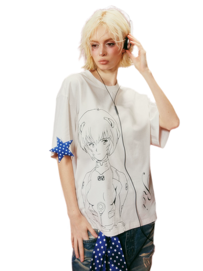 Water-Based Line-Art Graphic T-Shirt