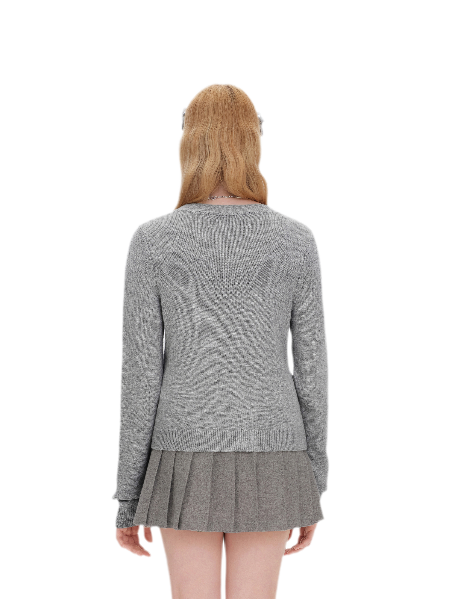 Diamond Knit Bow Cardigan Set