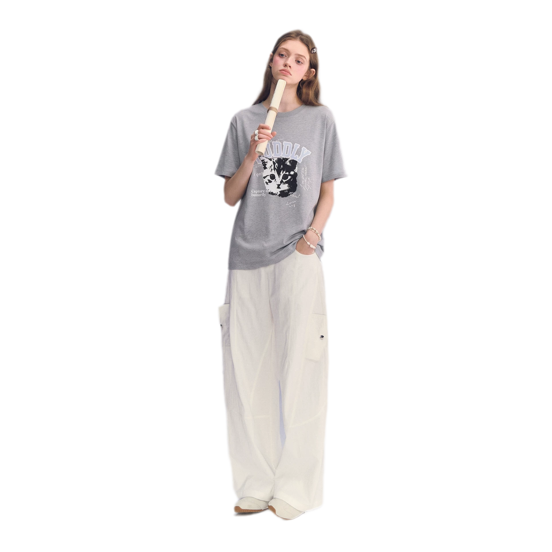 Cat Print Relaxed T-Shirt