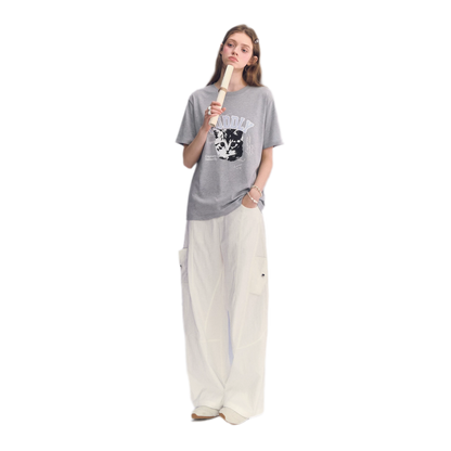 Cat Print Relaxed T-Shirt