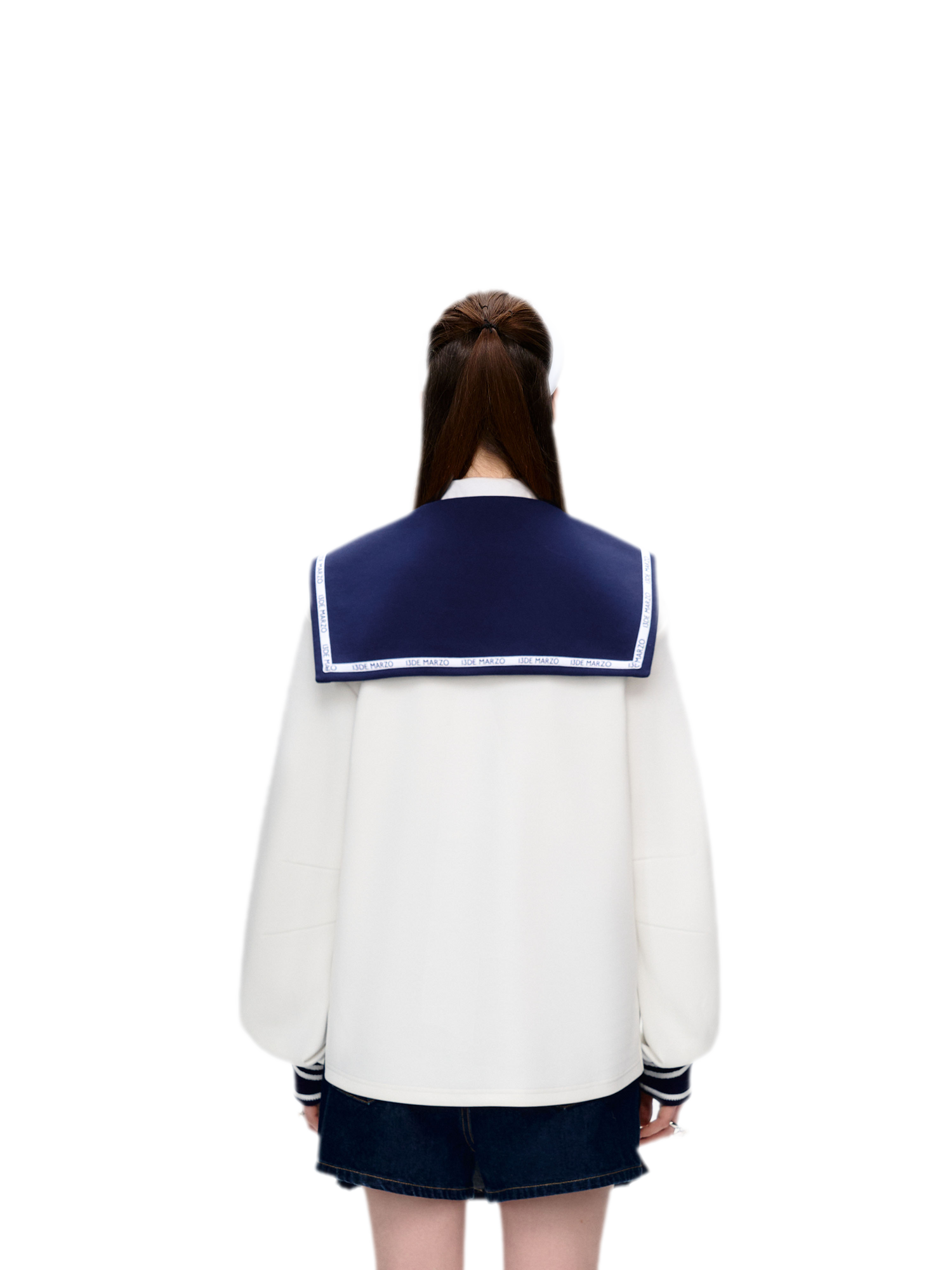 Sailor Collar Long Sleeve Top