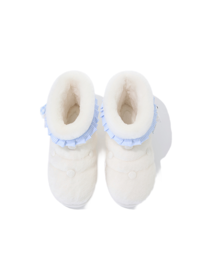 Plush Trim Platform Snow Boots