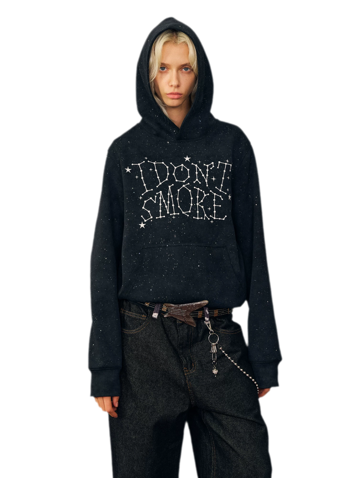 Starry Glitter Oversized Hoodie