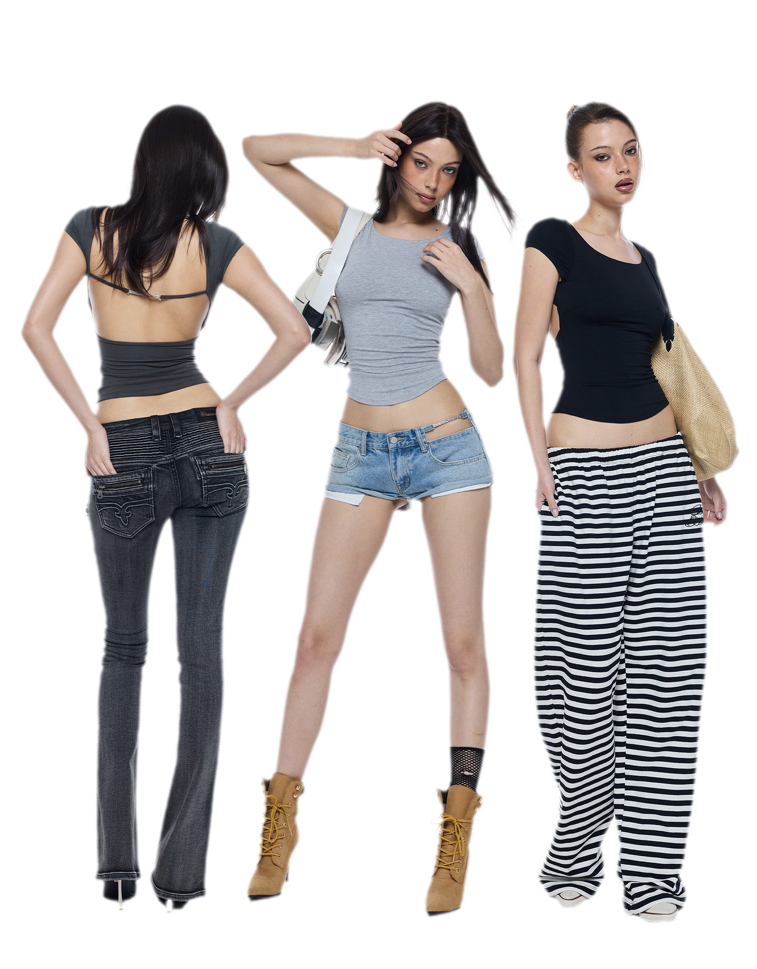 Cutout Backless Slim Tee