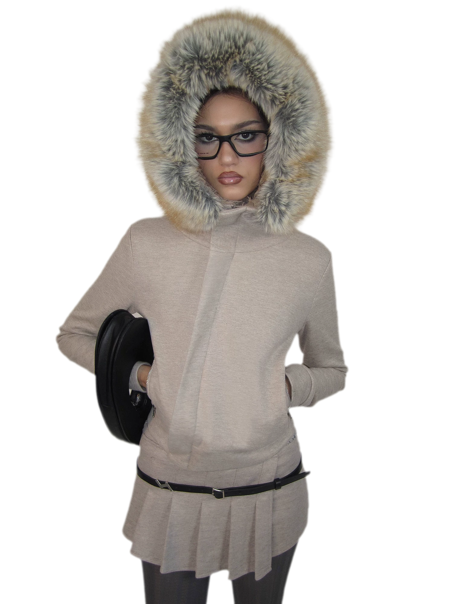 Hooded Plush Zip Set