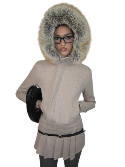 Hooded Plush Zip Set