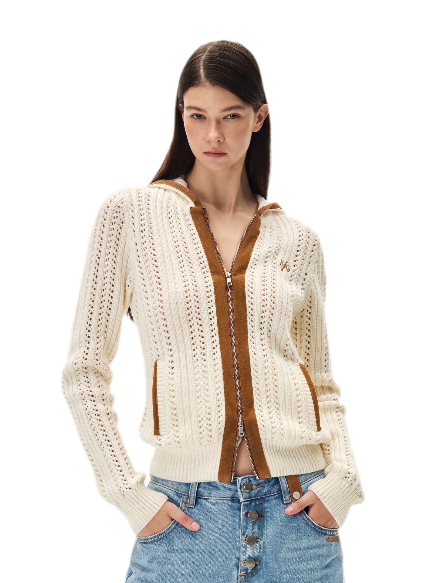 Cable Knit Hooded Sweater
