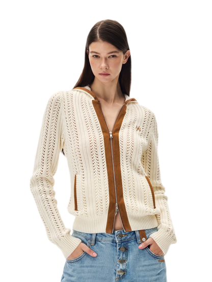 Cable Knit Hooded Sweater