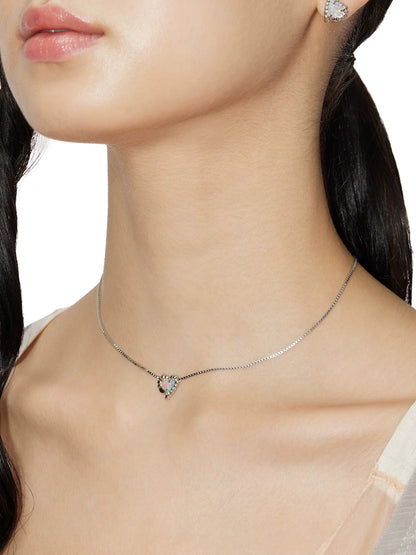 Opal-Halskette aus Sterlingsilber