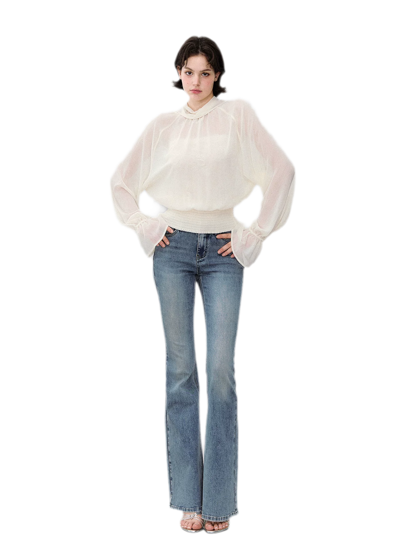 Reversible Chiffon Tie Blouse