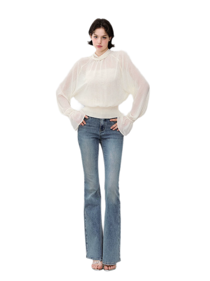 Reversible Chiffon Tie Blouse
