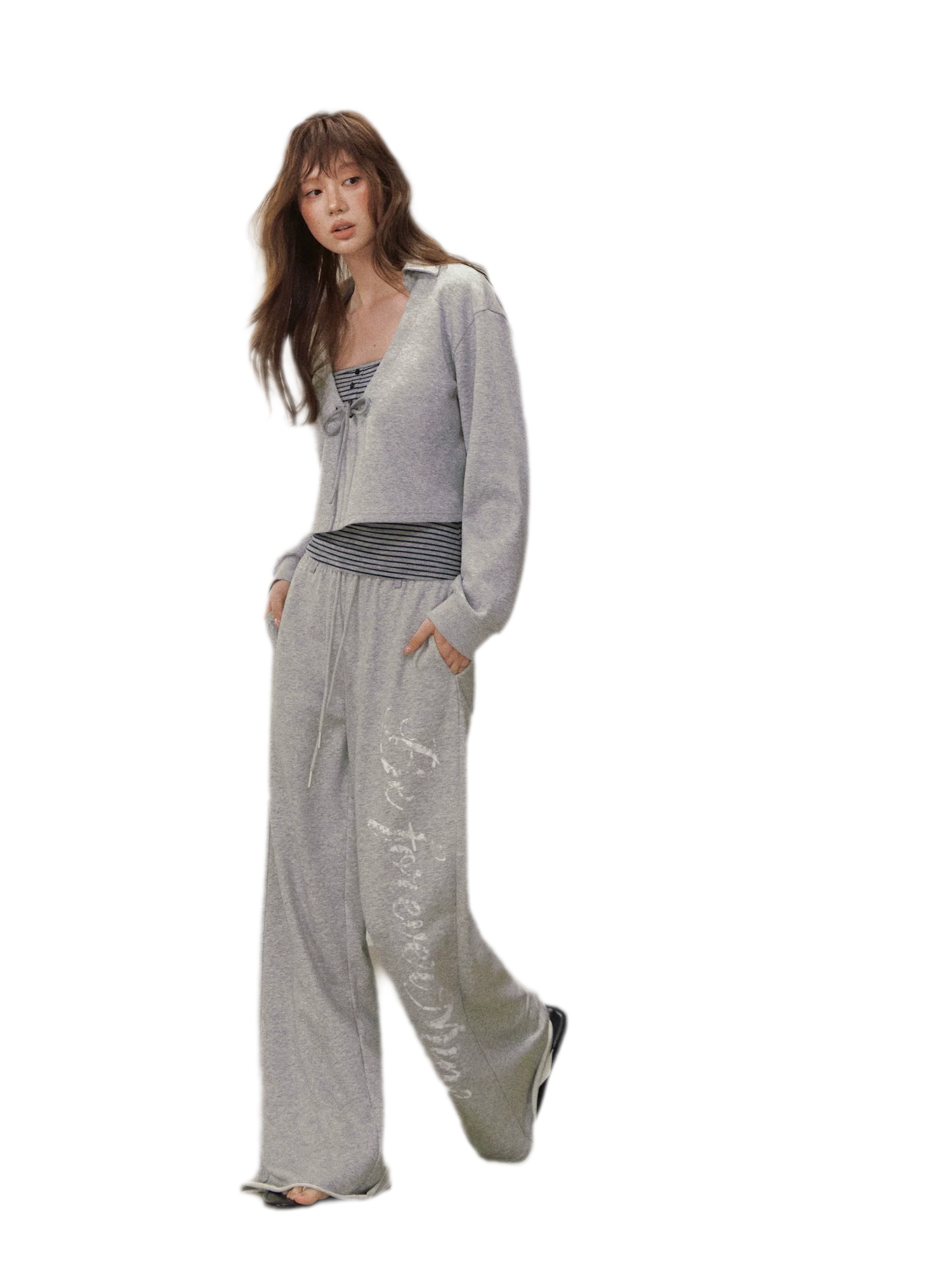 Wide-Leg Graphic Pants