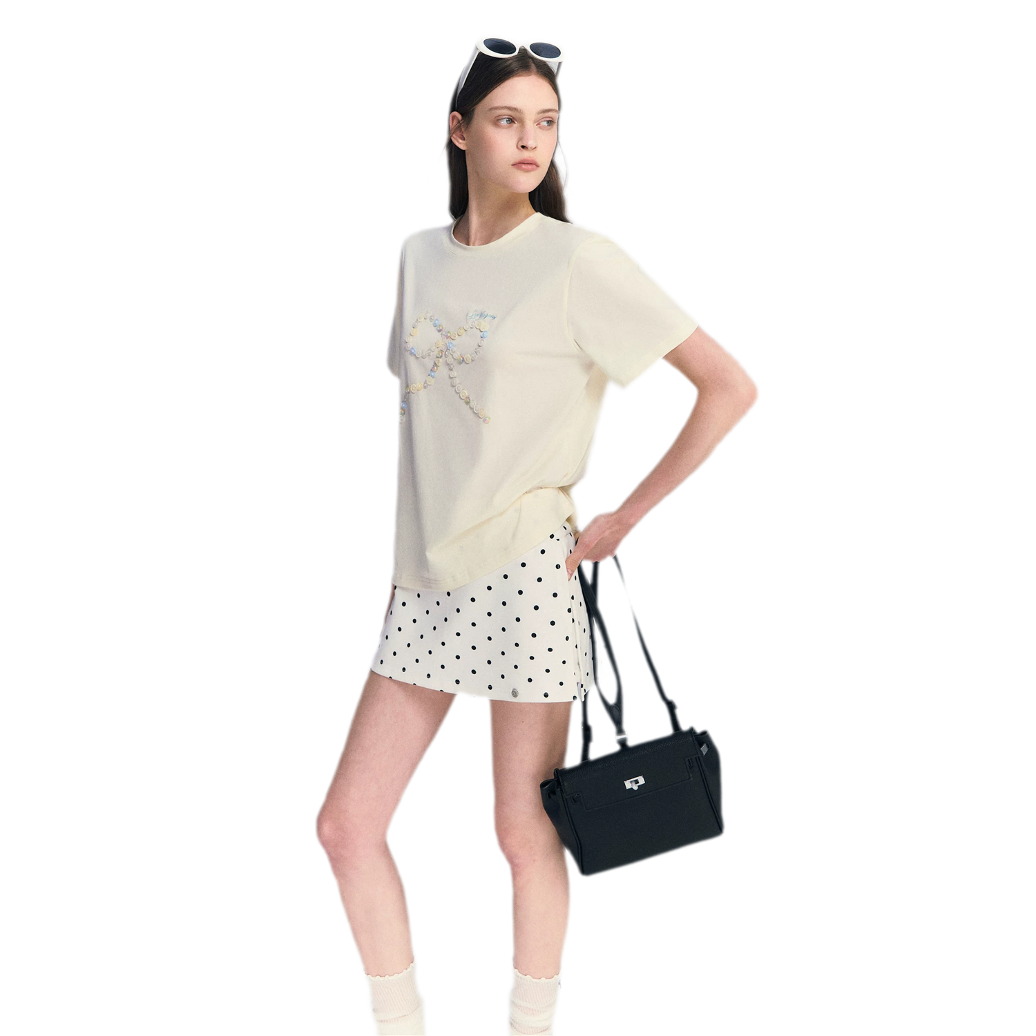 Polka Dot A-line Skort