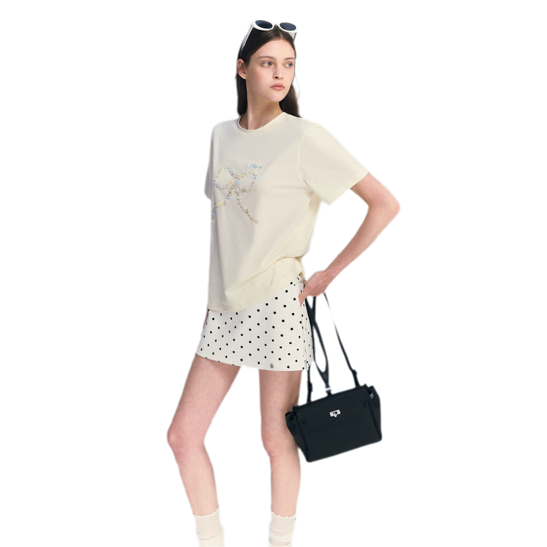 Polka Dot A-line Skort