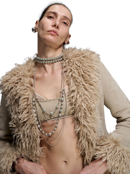 Silver Pearl Layered Necklace