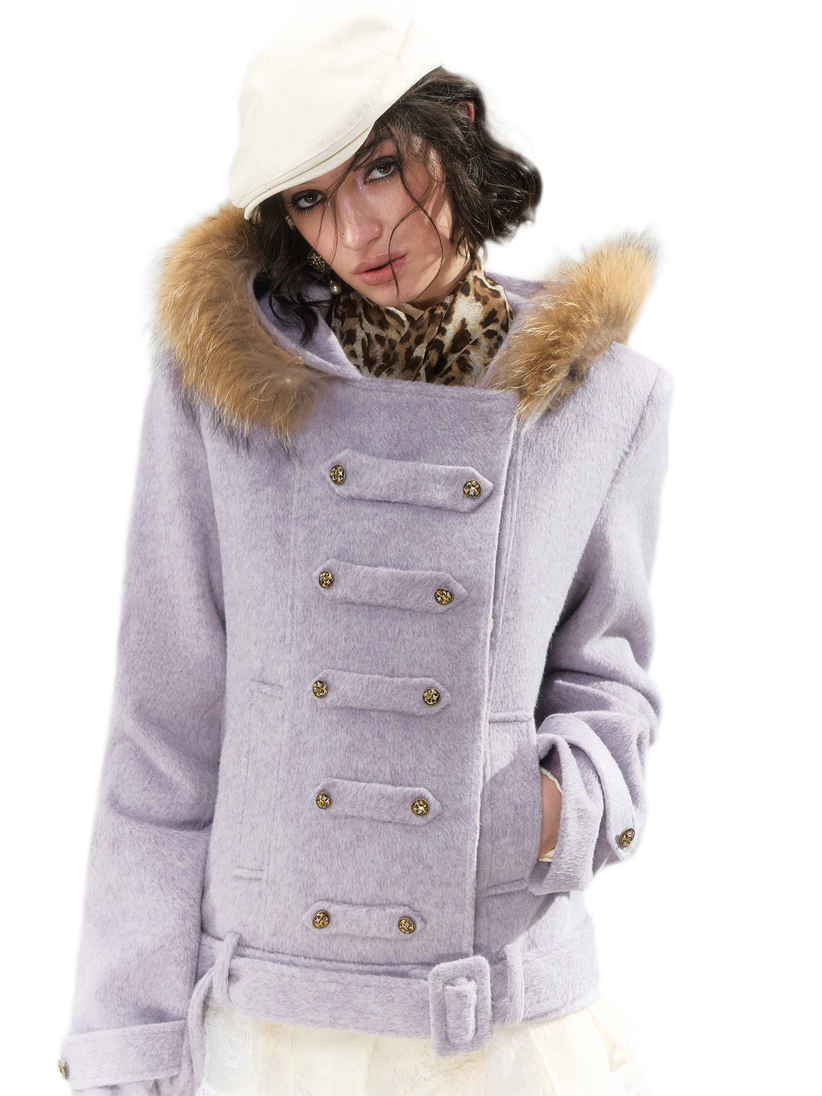 Wool Belted Hooded Coat — 갤러리에서 이미지 3번 불러오기