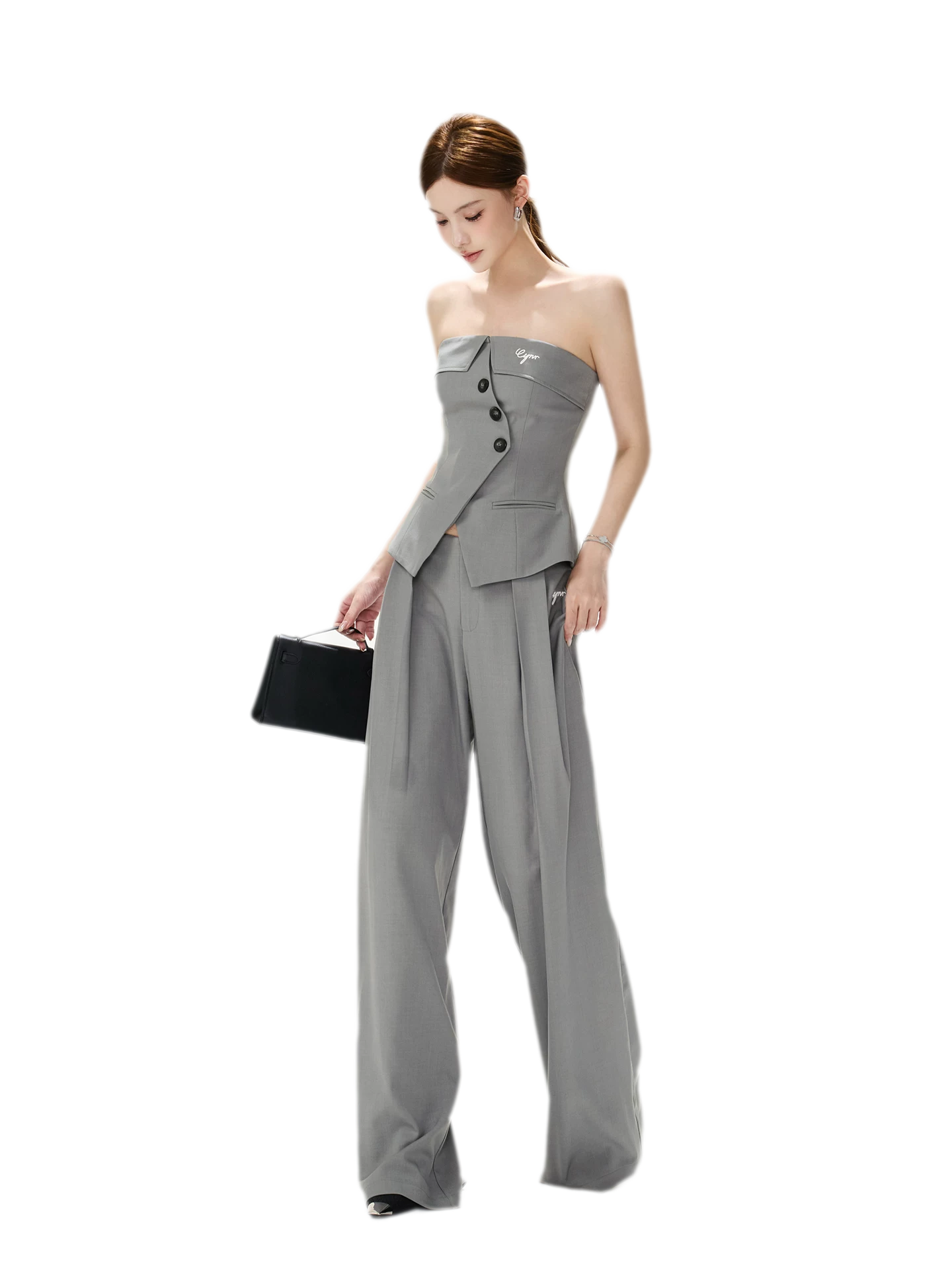 Structured Wide-Leg Suit Set
