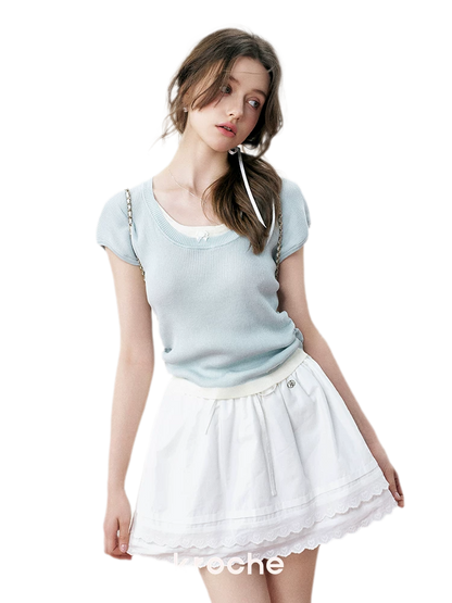Ruched Layered T-Shirt