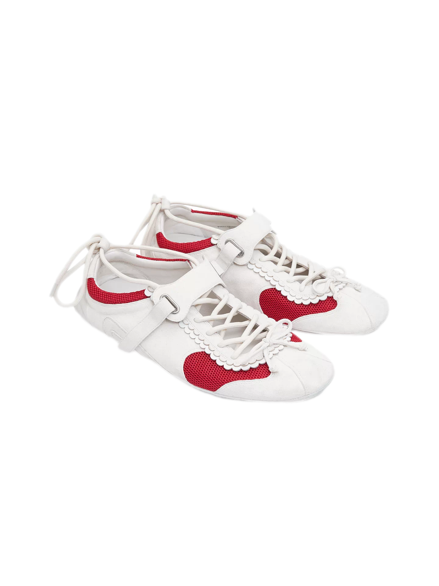 Scalloped Bow Low-Top Sneakers