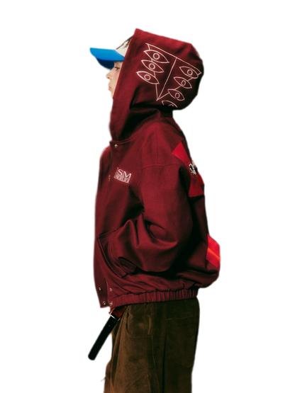 Washed Graphic Hooded Jacket