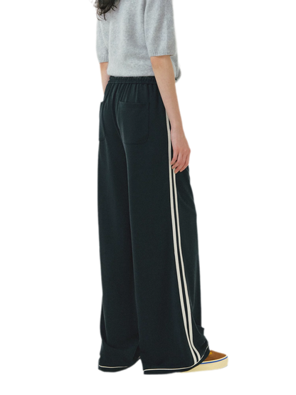 Contrast Stripe Wide-Leg Pants