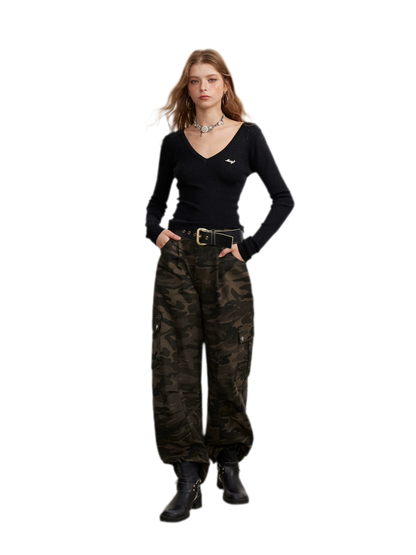 Stretch Two-Way Long-Sleeve Top
