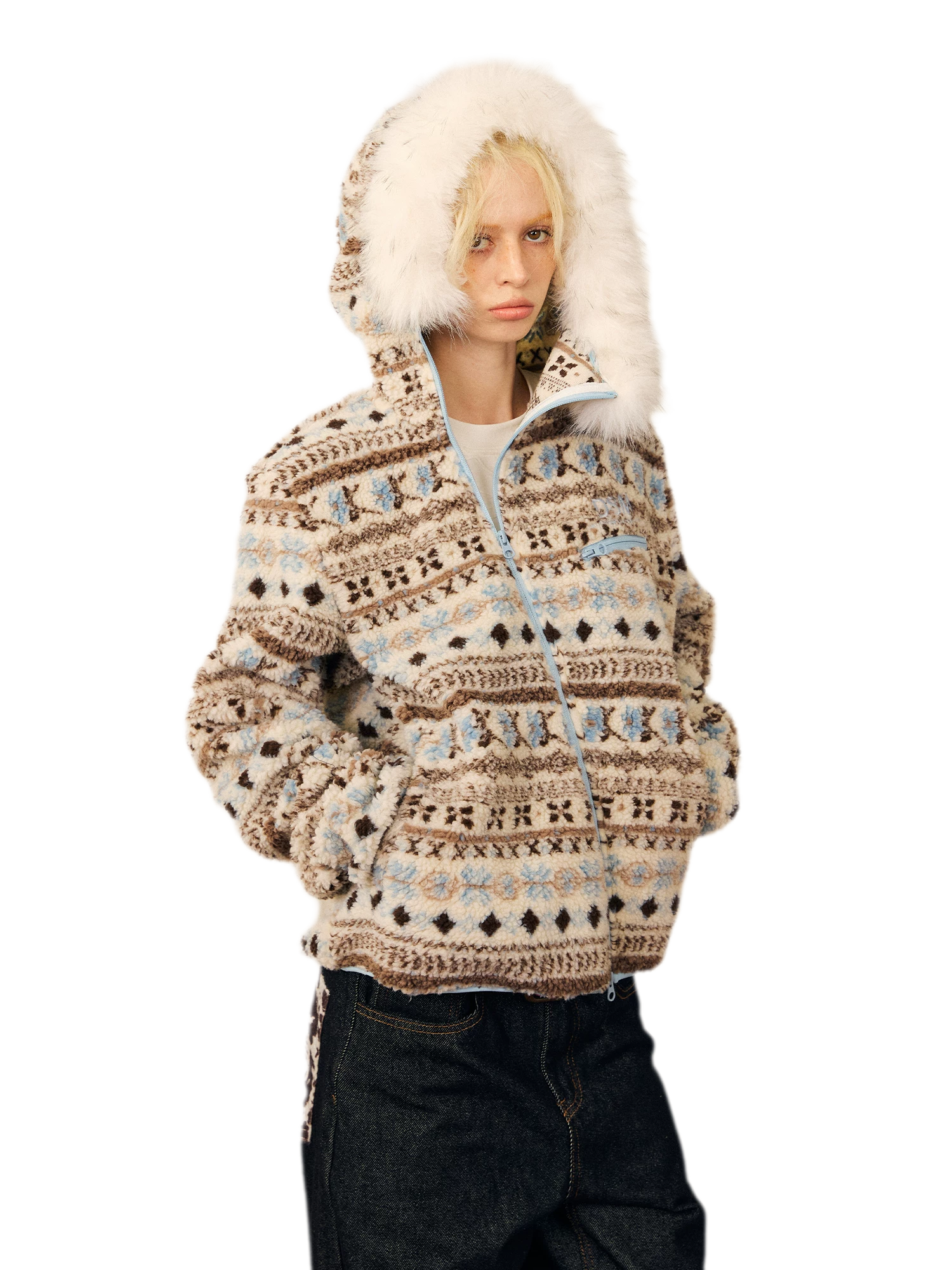 Nordic Jacquard Fleece Jacket