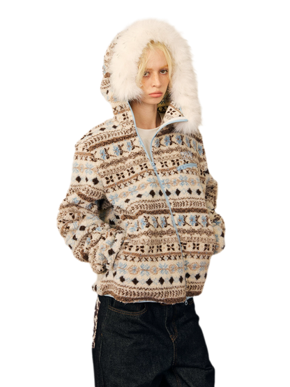 Nordic Jacquard Fleece Jacket