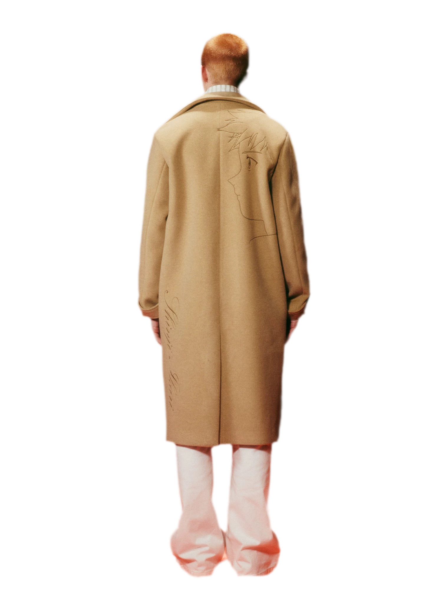 Embroidered Tailored Long Coat