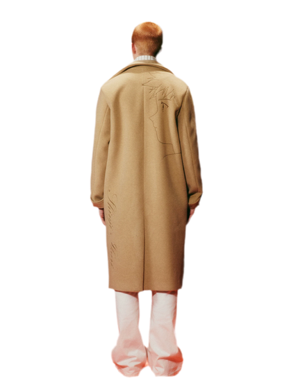 Embroidered Tailored Long Coat