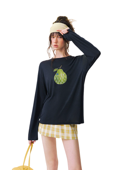 Large Pear Long Sleeve T-shirt