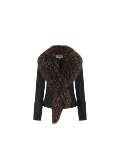 Detachable Collar Cropped Jacket