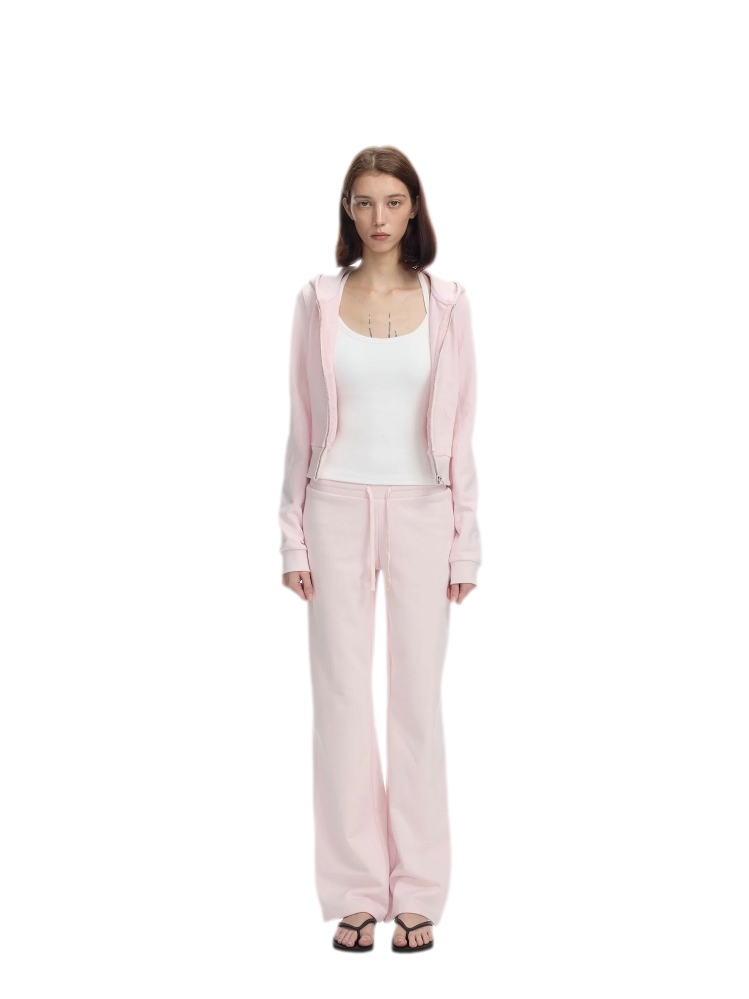 Ribbed Slim-Fit Cropped Hoodie