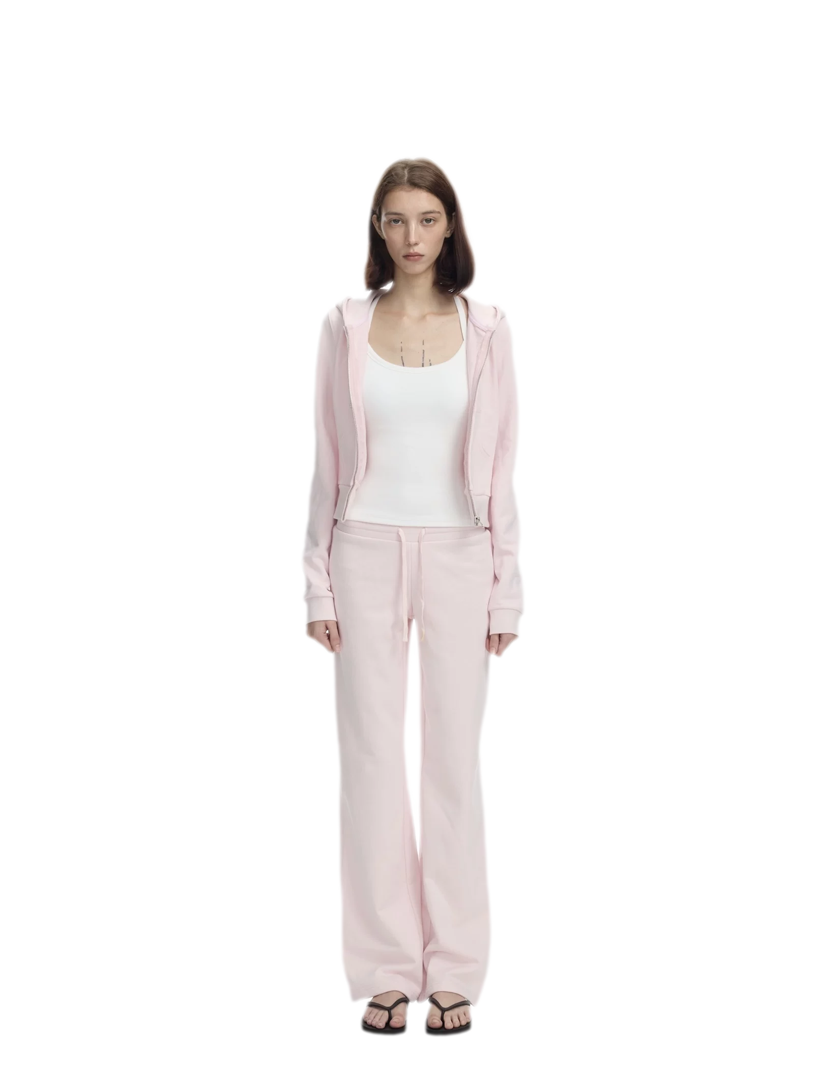 Ribbed Slim-Fit Cropped Hoodie