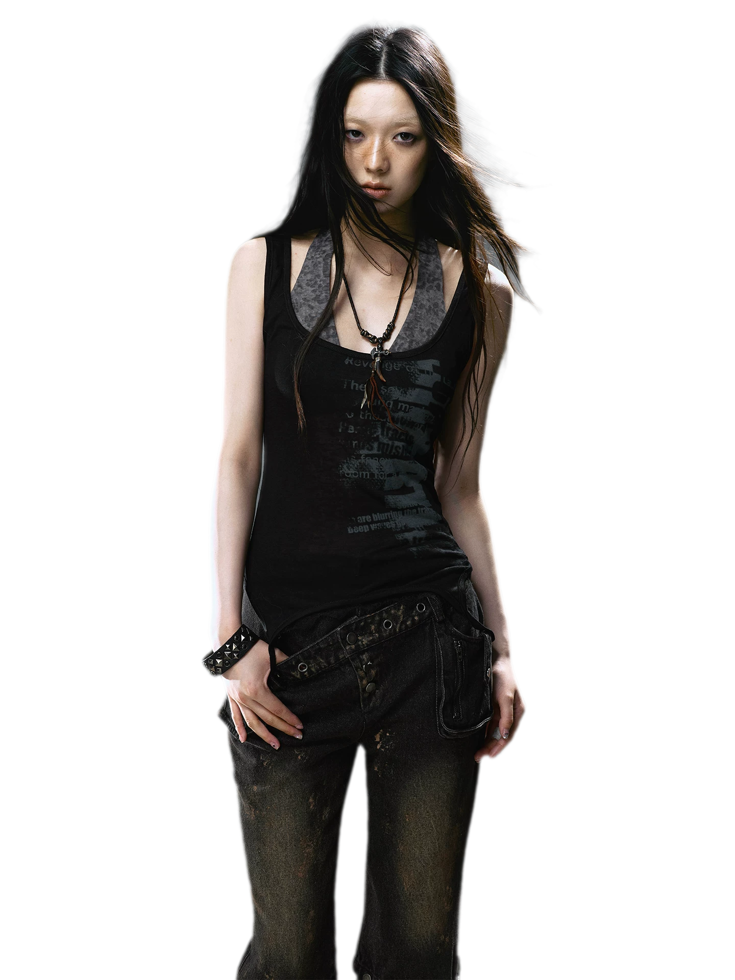 Dual Wear Print Halter Cami