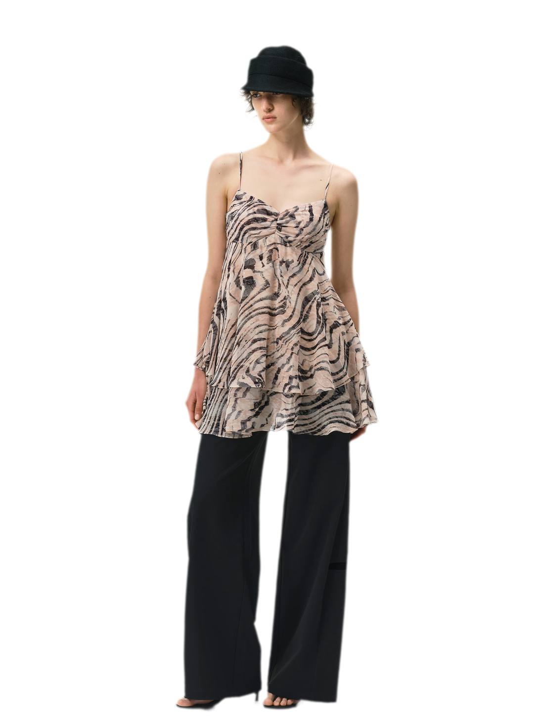 Zebra V-Neck Cami Dress