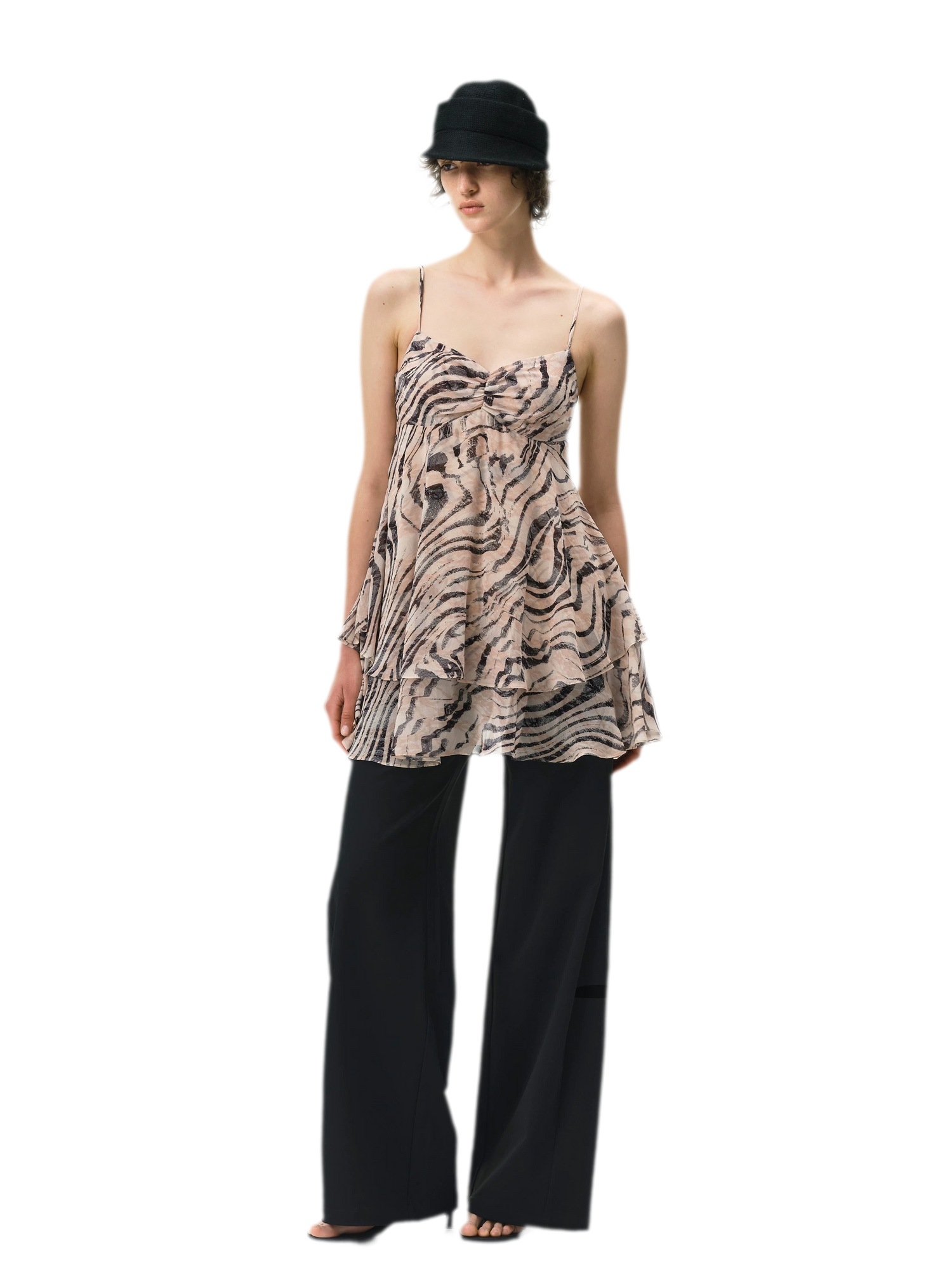 Zebra V-Neck Cami Dress