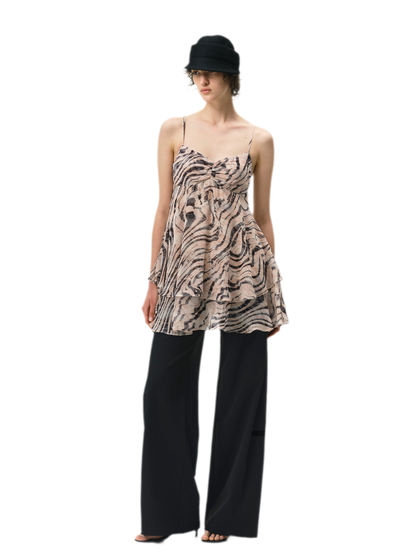 Zebra V-Neck Cami Dress